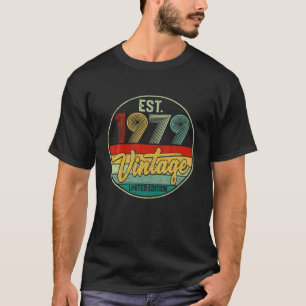 Vintage 1979 47th Birthday Decorations Men Women T-Shirt