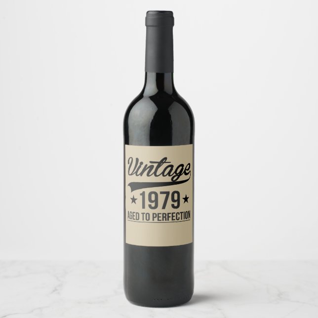 Vintage 1979 Aged To Perfection Wine Label (Front)