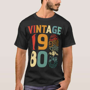 Vintage 1980 42 Year Old Birthday Camping Hiking B T-Shirt
