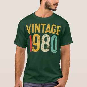 Vintage 1980 42nd Birthday Decoration Men Women 42 T-Shirt