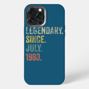 Vintage 1980 42nd Birthday Legendary Since July iPhone 13 Pro Max Case