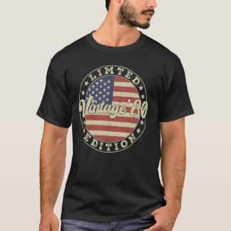 Vintage 1980 44th Birthday 44 Years Old American F T-Shirt