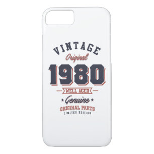 Vintage 1980 Born in 1980 Retro Birthday Gift Case-Mate iPhone Case