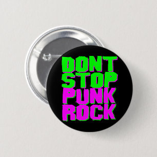 Vintage 1980s Retro Don't Stop Punk Rock Pin