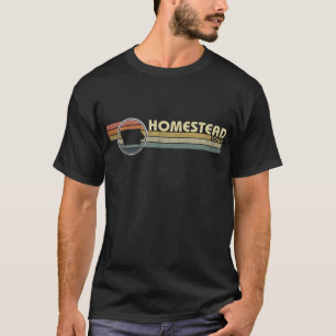 Vintage 1980s Style HOMESTEAD, IA T-Shirt