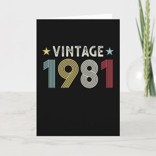 Vintage 1981 40th Birthday Gift 40 years old Card
