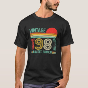 Vintage 1981 41st Birthday Decorations Men Women T-Shirt