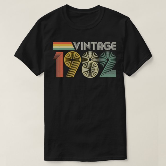 Vintage 1982 40th Birthday Gift T-Shirt (Design Front)