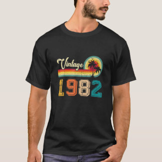 Vintage 1982 40Th Birthday Men Women Retro 40 Year T-Shirt