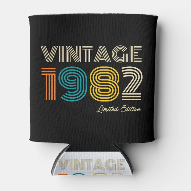 Vintage 1982 42nd Birthday Can Cooler (Front)