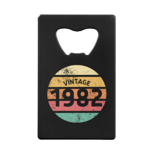 Vintage 1982 Awesome 40Th Birthday Retro 1982 Bday Credit Card Bottle Opener