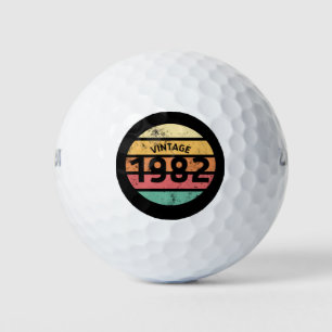 Vintage 1982 Awesome 40Th Birthday Retro 1982 Bday Golf Balls