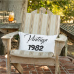 Vintage 1982 Custom Year Text Gifts Birthdays Cool Lumbar Pillow<br><div class="desc">Designed with custom text templates which you may edit to change the year as you need! Makes a great gift or party favour for birthdays,  weddings,  anniversary,  Christmas holidays etc!</div>