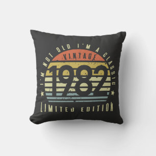 Vintage 1982 Limited Edition-40th Birthday Gift Throw Pillow