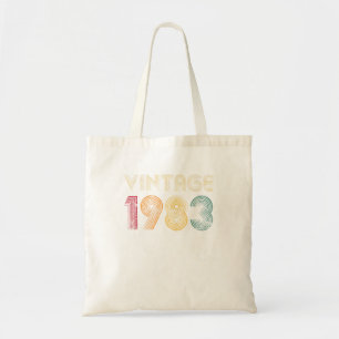 Vintage 1983 40Th Birthday Gift Retro Shirt 40 Yea Tote Bag