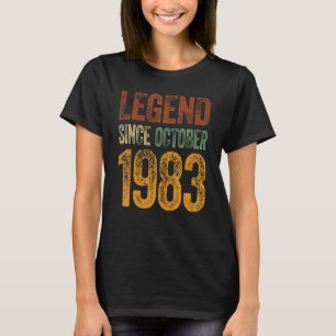 Vintage 1983 Birthday  October Born Legend Since 1 T-Shirt