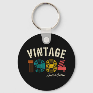 Vintage 1984 40th Birthday Keychain