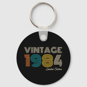 Vintage 1984 40th Birthday Keychain