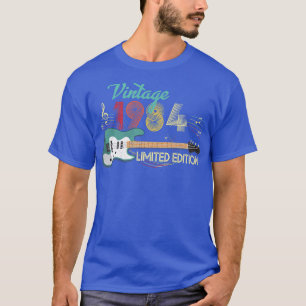 Vintage 1984 Birthday gifts, Guitar lovers 38th Bi T-Shirt