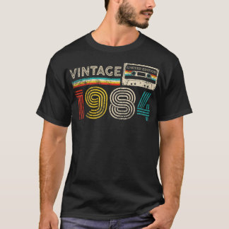 Vintage 1984 Classic Birthday 1984 Cassette Tape V T-Shirt