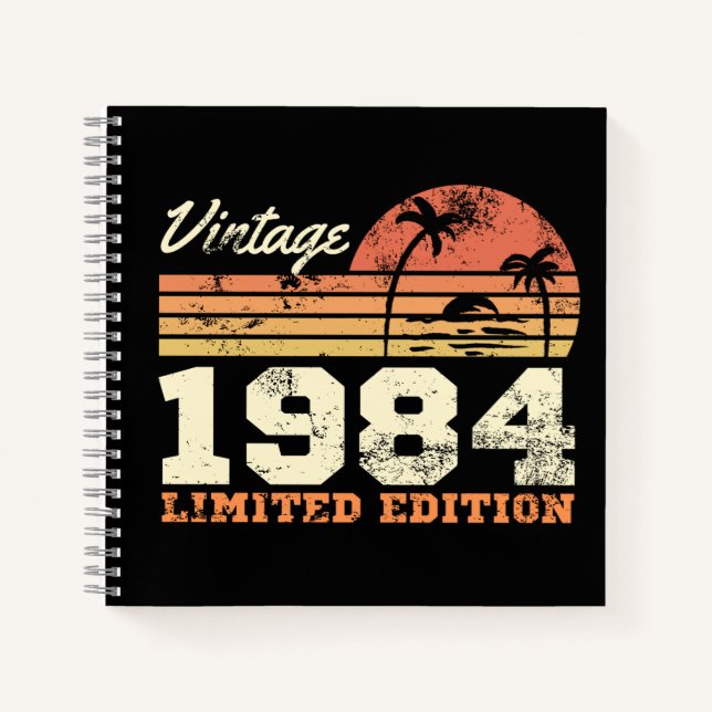 Vintage 1984 Limited Edition 40th Birthday Notebook (Front)