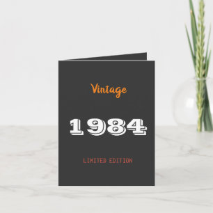 Vintage 1984 Limited Edition 42nd Birthday Invitation