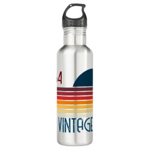 Vintage 1984 Retro Stripe Sun 710 Ml Water Bottle