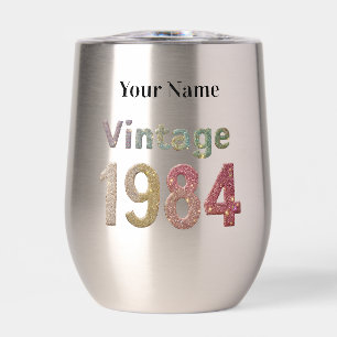 Vintage 1984 Stainless Tumbler : Glittering Memori
