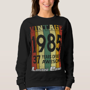 Vintage 1985 37 Years Of Being Awesome 37th Birthd Sweatshirt