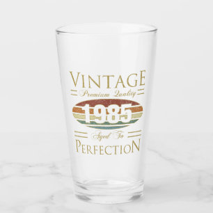 Vintage 1985 40th Birthday Glass
