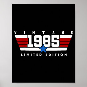 Vintage 1985 Limited Edition 40 Year Old 40th Birt Poster