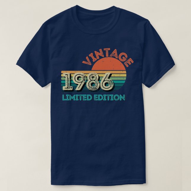 Vintage 1986 limited edition1 T-Shirt (Design Front)