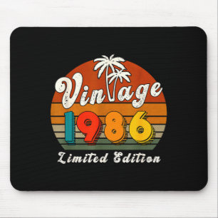 Vintage 1986 Limited Edition 40 Years Birthday For Mouse Pad