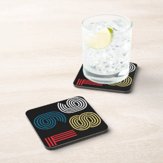 Vintage 1986 Retro Stripe Abstract 40th Birthday  Coaster