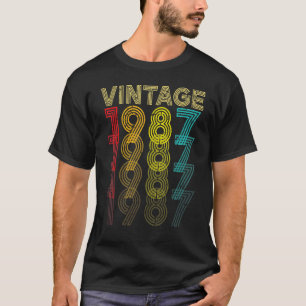 Vintage 1987   35 Years Old Men And Women 35th Bir T-Shirt