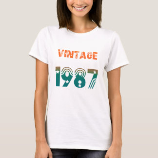 Vintage 1987 Retro Birthday Year Style Tee 🔥