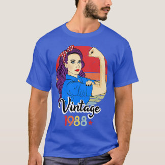 Vintage 1988 33rd Birthday 33 Year Old Bday Born I T-Shirt