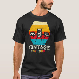 Vintage 1989 32th Birthday Cassette Tape For Men W T-Shirt