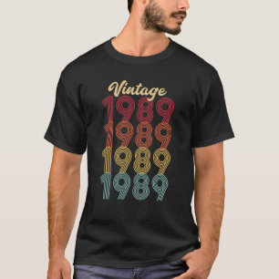 Vintage 1989 Made In 1989 33rd Birthday 33 Years O T-Shirt