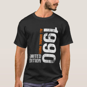 Vintage 1990 36th Birthday Gifts Men Women 36 T-Shirt