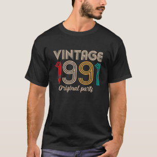 Vintage 1991 31st Birthday Gifts Retro 31 Years T-Shirt