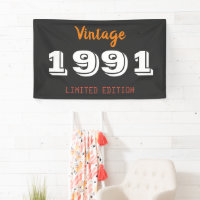 Vintage 1991 Limited Edition Gift Banner – Retro