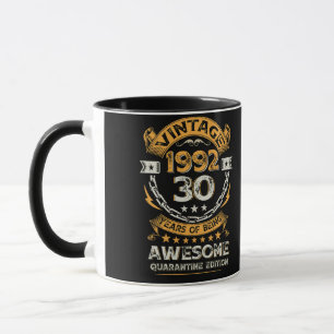 Vintage 1992 30th Birthday 30 Years Old Mug