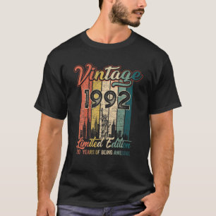 Vintage 1992 30Th Birthday Gifts 30 Year Of Being T-Shirt