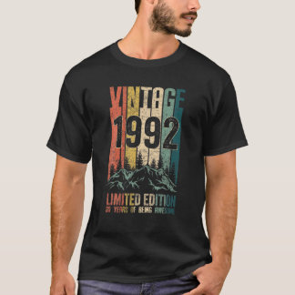 Vintage 1992 Birthday Gifts Limited Edition 30 Yea T-Shirt