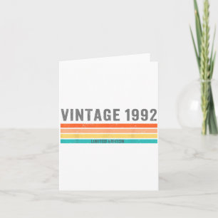 Vintage 1992 Limited Edition - 33rd Birthday Gift  Card