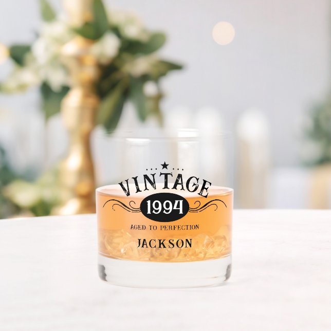 Vintage 1994 30th Birthday Whiskey Glass (Insitu (Wedding))