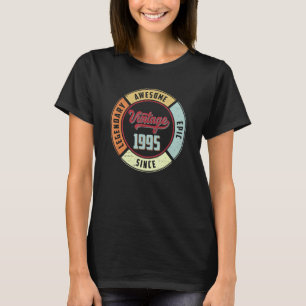 Vintage 1995 27th Birthday Legendary Awesome Epic T-Shirt