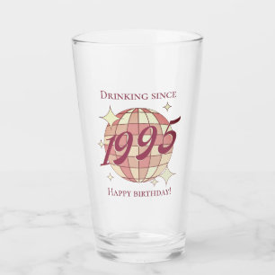 Vintage 1995 30th birthday retro purple glass