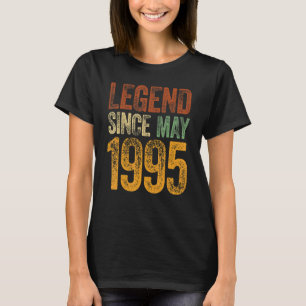 Vintage 1995 Birthday Shirt May Born Legend Since 